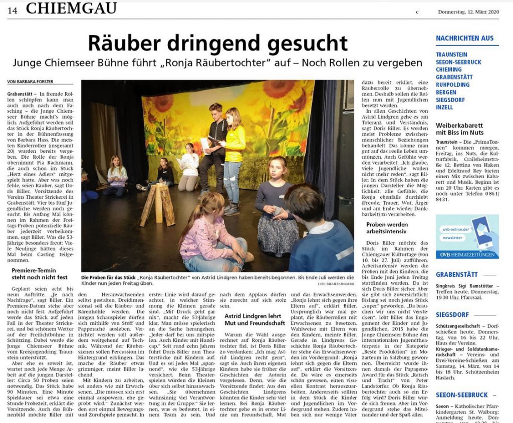 Chiemgau Zeitung vom 12.03.2020